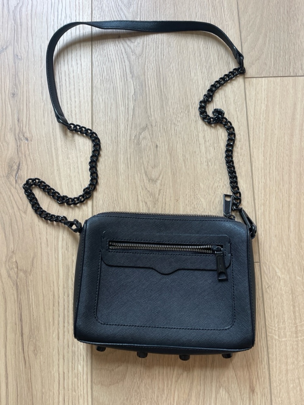 Rebecca Minkoff Black Crossbody with Zipper Accent